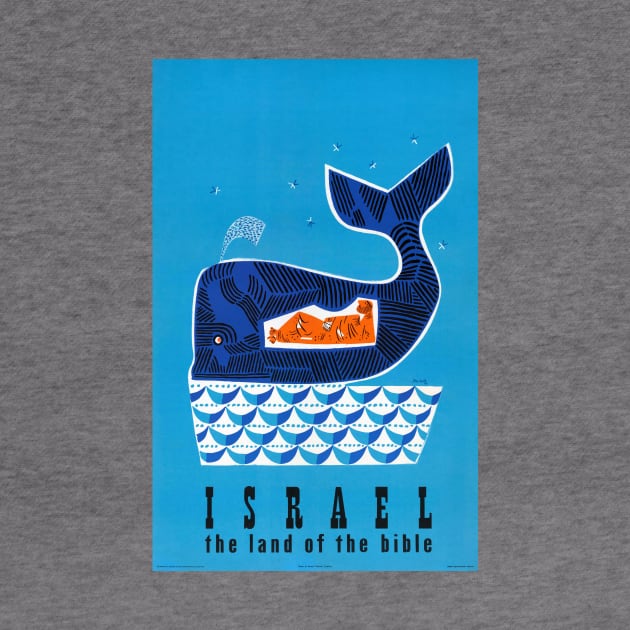 Vintage Travel Poster Israel Whale by vintagetreasure